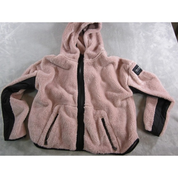 Calvin Klein Performance Jacket Womens XL Sherpa Fleece Hooded Full Zip Pockets - Picture 1 of 11
